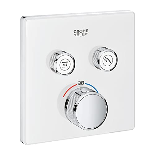 GROHE Grohtherm SmartControl | Thermostate - Thermostat mit 2 Absperrventilen | Fertigmontageset für Rapido SmartBox (35 600) | moon white | 29156LS0 GROHE Grohtherm SmartControl | Thermostate - Thermostat mit 2 Absperrventilen | Fertigmontageset für Rapido SmartBox (35 600) | moon white | 29156LS0 von GROHE