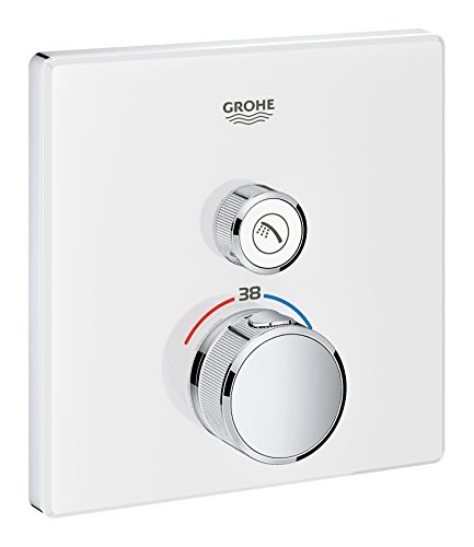 GROHE Grohtherm SmartControl | Brause- & Duschsystem - Thermostat mit einem Absperrventil | moon white | 29158LS0 von Grohe