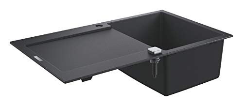 Grohe K500 Kompositspüle mit Abtropffläche granit schwarz 31644AP0 86 x 50 cm von GROHE