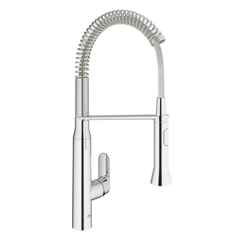 GROHE K7, Profi Küchenarmatur 2 Strahlarten (Wasserhahn mit ausziehbarer Metallbrause, 140° schwenkbar, wassersparend dank variabler Mengenbegrenzung, einfache Spülbecken-Montage) chrom, 31379000 GROHE K7, Profi Küchenarmatur 2 Strahlarten (Wasserhahn mit ausziehbarer Metallbrause, 140° schwenkbar, wassersparend dank variabler Mengenbegrenzung, einfache Spülbecken-Montage) chrom, 31379000 von GROHE
