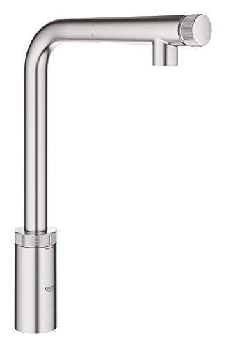 GROHE Minta SmartControl - Spültischbatterie (Schwenkbereich 140°, Eigensicher gegen Rückfließen, Einlochmontage), supersteel, 31613DC0 GROHE Minta SmartControl - Spültischbatterie (Schwenkbereich 140°, Eigensicher gegen Rückfließen, Einlochmontage), supersteel, 31613DC0 von GROHE