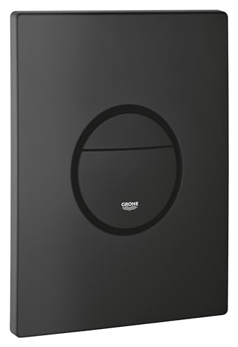 GROHE Nova Cosmopolitan - Abdeckplatte (156x197mm, wassersparend, für 2-Mengen- & Start & Stopp- Betätigung), phantom black, 38765KF0 von GROHE