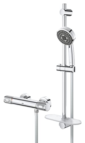 GROHE Precision Feel - Thermostat-Wannenbatterie (wassersparend, Sicherheitssperre bei 38°C, langlebige Oberfläche), chrom, 34791000 von Grohe