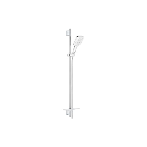 GROHE Rainshower 130 SmartActive Cube | Brausestangenset 3 Strahlarten | Moon White | 26586LS0 von Grohe