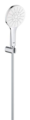 GROHE wassersparende Handbrause Duschkopf Set inkl. Wandhalter und Schlauch, Rainshower 130 SmartActive, EcoJoy, 3 Strahlarten, 26581LS0 von Grohe