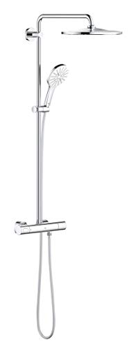 GROHE Rainshower Smartactive 310 - Duschsystem mit Thermostatarmatur für die Wandmonatge (wassersparend, Sicherheitsperre bei 38°C, Antikalk- System, Verbrühschutz), alpinweiß, 26648LS0 von Grohe