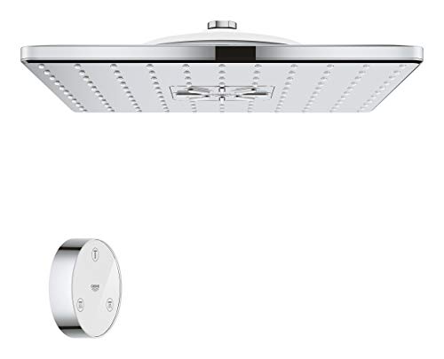 GROHE Rainshower SmartConnect 310 Cube | Kopfbrause 2 Strahlarten | mit Bluetooth-Konnektivität, chrom | 26643000 von GROHE