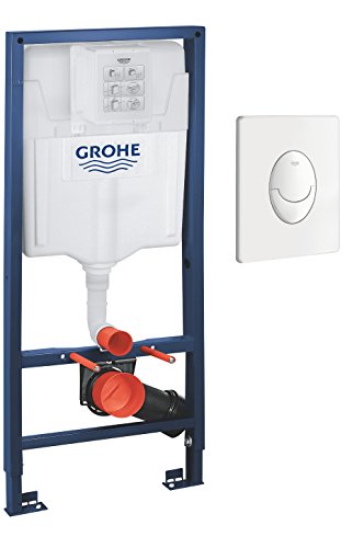 GROHE Rapid SL Set 2in1 für Wand-WC, 1,13 m, Betätigungsplatte Skate Air alpinaweiß 38764001 von Grohe