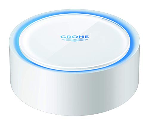 GROHE Sense, Intelligenter Wassersensor warnt vor Wasserleckagen (WLAN-fähig, automatische Warnmeldungen, Benachrichtigungen über App verwalten), weiß, 22505LN1 von GROHE