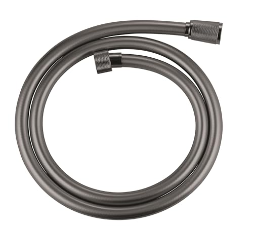 GROHE Silverflex, knickfester Duschschlauch, anthrazit, 1,25m (robuster Brauseschlauch, druckbeständig, universaler Anschluss, keine Dichtungsringe notwendig), hard graphite, grau, 28362A01 von GROHE