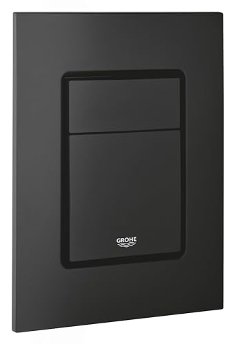 GROHE Skate Cosmopolitan - Abdeckplatte (130x172mm, wassersparend, für 2-Mengen- & Start & Stopp- Betätigung), phantom black, 37535KF0 von GROHE