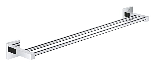 GROHE Start Cube - Doppel- Badetuchhalter (Stichmaß: 600mm, verdeckte Befestigung, Material: Metall), chrom, 41104000 von GROHE