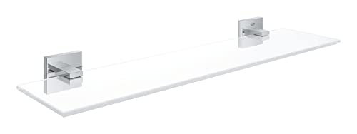 GROHE Start Cube - Glasablage (Stichmaß: 380 mm, verdeckte Befestigung, Material: Glas/Material), chrom, 41109000 von Grohe