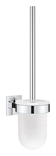 GROHE Start Cube - Toilettenbürstengarnitur (Wandmontage, verdeckte Befestigung, Material: Glas/Metall), chrom, 40977000 von Grohe