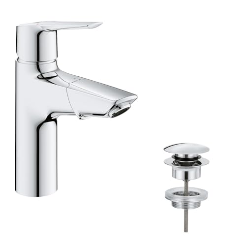 GROHE Start, Badarmatur für Familien, wassersparend (herausziehbarer Wasserhahn für das Bad, mit Pop-Up Ablauf, 19cm hoch, mit 3in1 Werkzeug, einfache Installation am Waschbecken), chrom, 24205003 GROHE Start, Badarmatur für Familien, wassersparend (herausziehbarer Wasserhahn für das Bad, mit Pop-Up Ablauf, 19cm hoch, mit 3in1 Werkzeug, einfache Installation am Waschbecken), chrom, 24205003 von GROHE