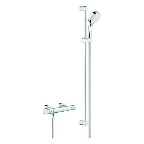 GROHE THM-Brausebatterie Grohtherm 800 C 34769 mit Brausegarnitur 900mm chrom, 34769000 34769000 von Grohe