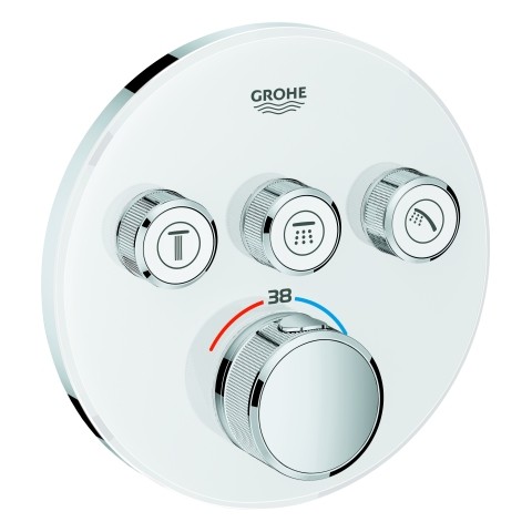 GROHE THM Grohtherm SmartControl 29904 rund FMS 3 Absperrventile moon white, 29904LS0 29904LS0 von Grohe