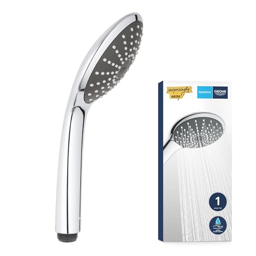 GROHE Vitalio Joy 110 - Handbrause (wassersparend, mit 1 Strahlarten, Antikalk System), rund, chrom, 27315000 von Grohe