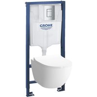 Grohe - Pack wc + vitra sento RimEx WC-Becken mit Softclose-WC-Deckel + Chrom Bedienplatte ( SENTORimless) von Grohe