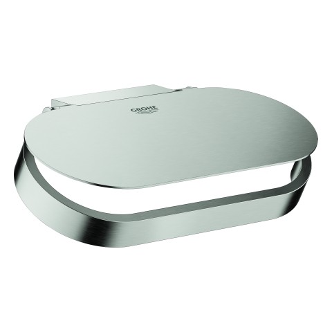 GROHE WC-Papierhalter Selection 41069 mit Deckel supersteel, 41069DC0 41069DC0 von Grohe