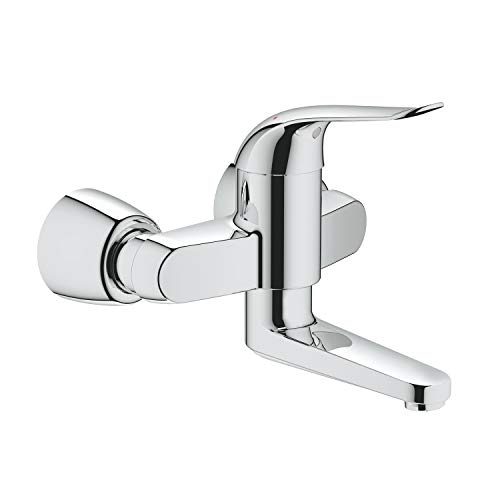 GROHE Euroeco Special - Einhand-Waschtischbatterie (wassersparend, mit Temperaturbegrenzer, einstellbare Mengenbegrenzung), chrom, 32771000 von Grohe