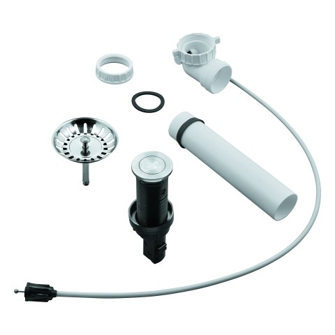 GROHE Zugstangen-Ablaufgarnitur 40986 Push-Exzenter für Küchenspülen edelstahl, 40986SD0 40986SD0 von Grohe