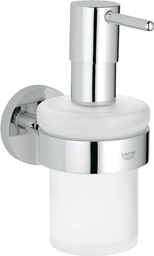 GROHE Essentials- Seifenspender (Glas/Metall, 160 ml, langlebige Oberfläche), chrom, 40394001 von Grohe