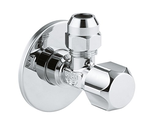 GROHE Eckventil (Wandanschluss, ergonomischer Griff, vereinfachtes Eindichten, wassergeschützte Spindelabsperrung), chrom, 22029000 von Grohe