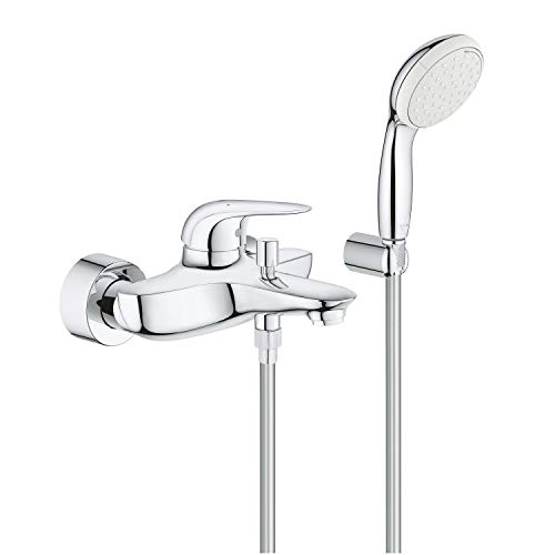 GROHE Eurostyle - Einhand-Wannenbatterie (mit Temperaturbegrenzer, automatische Umstellung, langlebige Oberfläche), chrom, 2372930A von GROHE