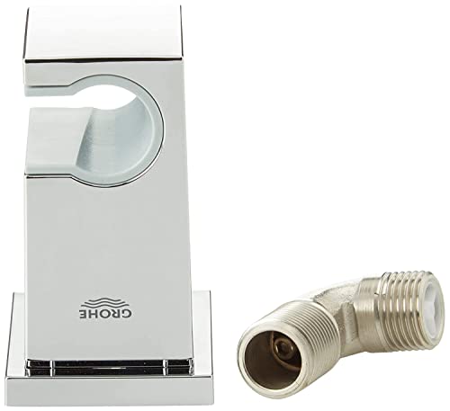 GROHE Euphoria Cube - Wandanschlussbogen (1/2", mit Wandbrausehalter, langlebige Oberfläche), chrom, 26370000 von GROHE
