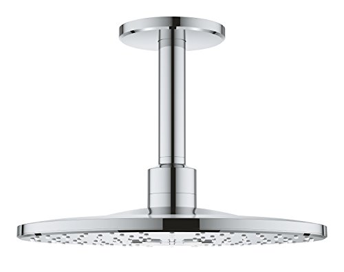 GROHE Rainshower SmartActive 310 - Kopfbrause- Set - Deckenauslass (142mmm, 2 Strahlarten, Antikalk- System, perfektes Strahlbild), chrom, 26477000 von Grohe