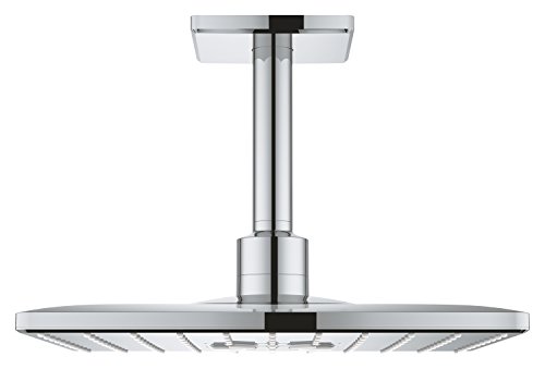 GROHE Rainshower SmartActive 310 Cube - Kopfbrause Deckenauslass (142 mm, 2 Strahlarten, langlebige Oberfläche), chrom, 26481000 von Grohe