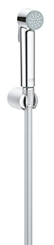 GROHE Tempesta-F - Handbrause mit Wandhalterset (1 Strahlart, Kunststoff, mit Wandhalterung und Schlauch), chrom, 27513001 von Grohe