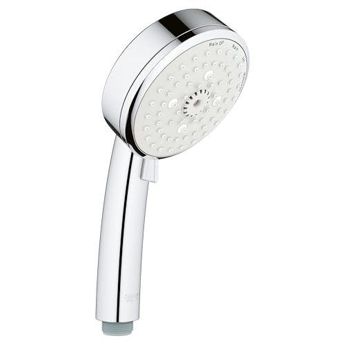 GROHE Tempesta Cosmopolitan 100 - Handbrause (wassersparend, 4 Strahlarten, 10cm Handbrause, Antikalk- System), rund, chrom, 27575002 von Grohe