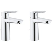 2er-Set Waschbeckenmischer Gr. m mit Zuglaschen und Ablaufgarnitur, dn 15 (M2-DUO Mischer) - Grohe von Grohe