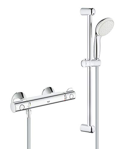 GROHE Grohtherm 800 | Thermostat-Brausebatterie, inkl. Thermostat und Brausegarnitur | chrom | 34565001 GROHE Grohtherm 800 | Thermostat-Brausebatterie, inkl. Thermostat und Brausegarnitur | chrom | 34565001 von Grohe