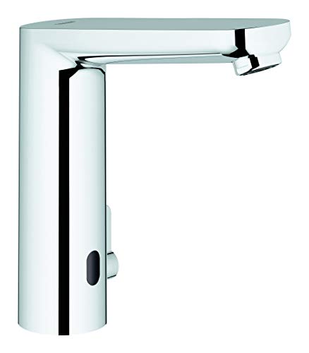 GROHE Eurosmart CE - Infrarot- Elektronik Waschtischarmatur (wassersparend, Reinigungsmodus, thermische Desinfektion, schnelle Montage), chrom, 36325001, Silber von Grohe