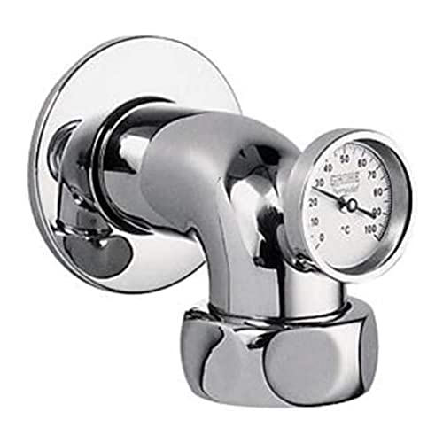 GROHE Abgangsbogen (mit Thermometer, 1 1/2" Außengewinde, langlebige Oberfläche), chrom, 12448000 von GROHE