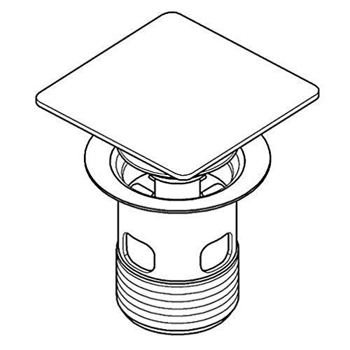 GROHE Ablaufstopfen inkl. Kelch (für Waschtisch mit Überlauf, für den Austausch, langlebige Oberfläche), supersteel, 40565DC0 von Grohe