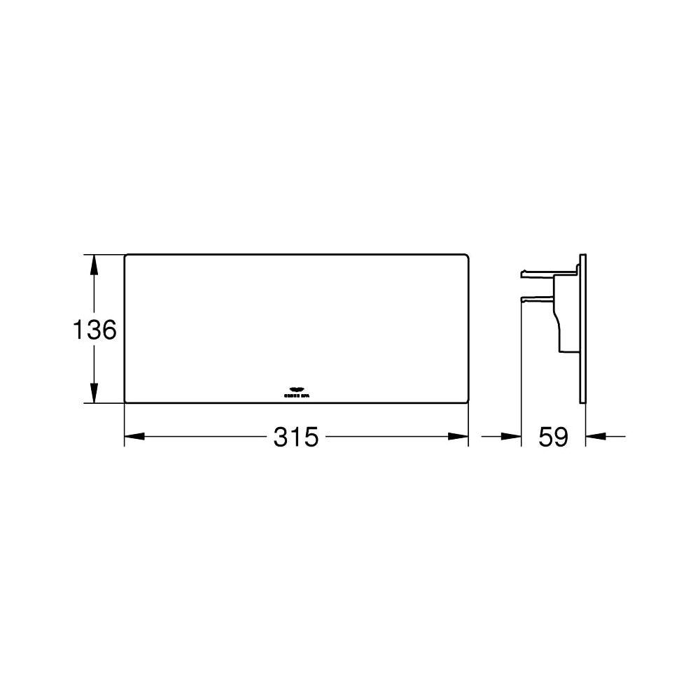 Grohe Allure Dusch-/Wannenablage warm sunset gebürstet 18968DL1 18968DL1 von Grohe