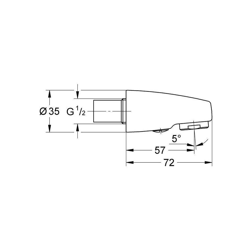 Grohe Auslauf herausziehbar chrom 46103000 46103000 von Grohe