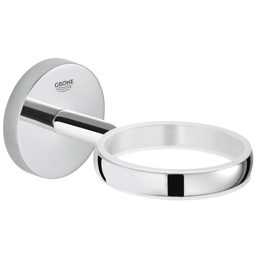 GROHE Bau Cosmopolitan Badaccessoires, Halter für Glas (40 372), Seifenschale (40 368) oder Seifenspender (40 394), chrom, 40585001,Silber von Grohe