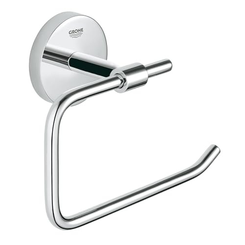 GROHE Bau Cosmopolitan, WC Toilettenpapierhalter (klebbar (Kleber separat kaufen), pflegeleicht, einfache Montage ohne Bohren, inkl. Schrauben und Dübel), chrom, 40457001 GROHE Bau Cosmopolitan, WC Toilettenpapierhalter (klebbar (Kleber separat kaufen), pflegeleicht, einfache Montage ohne Bohren, inkl. Schrauben und Dübel), chrom, 40457001 von GROHE
