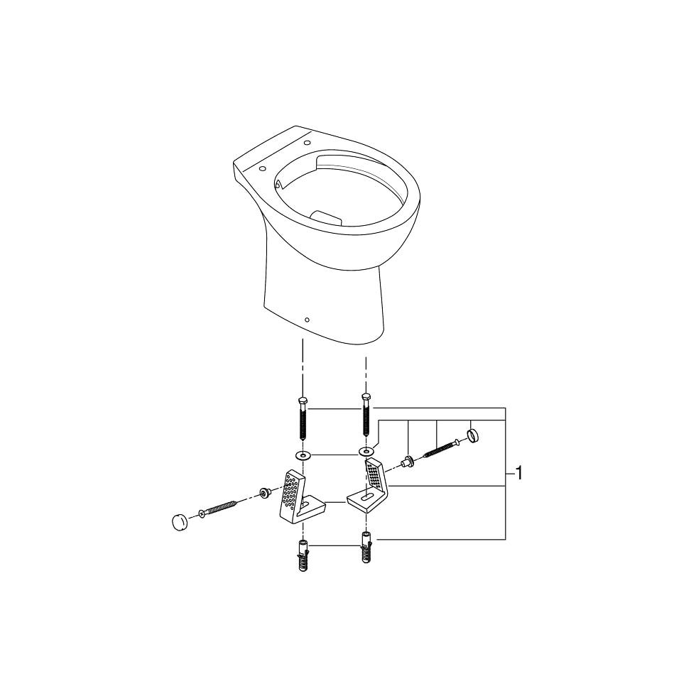 Grohe Bau Keramik Stand-Tiefspül-WC alpinweiß 39430000 39430000 von Grohe