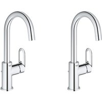 Grohe - Bauloop - 2er-Set Einhand-Waschbeckenmischer Größe l (23763000) von Grohe
