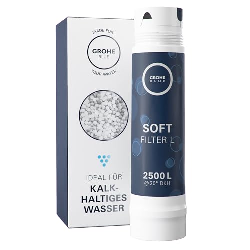 GROHE Blue - BWT Austauschfilter (L-Size, Kapazität 2500 Liter bei 20° dKH, reduziert Kalk und Schwermetalle), 40412001 von GROHE