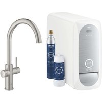 Grohe Blue Home - Spültischarmatur mit Kühleinheit und Wasserfilter, SuperSteel 31455DC1 von Grohe