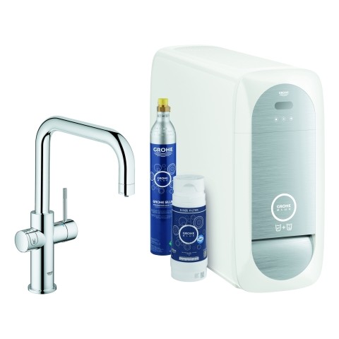 Grohe Blue Home Starter Kit 31456 Bluetooth/WIFI U-Auslauf chrom, 31456001 31456001 von Grohe