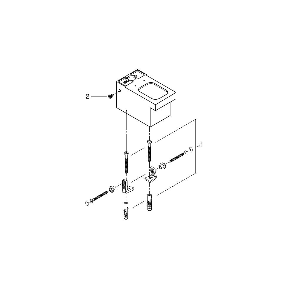 Grohe Cube Keramik Stand-WC-Kombination alpinweiß 3948400H 3948400H von Grohe