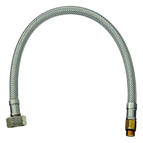 Grohe Druckschlauch 46254 flexibel M10x1 x M15x1 350mm chrom, 46254000 46254000 von Grohe